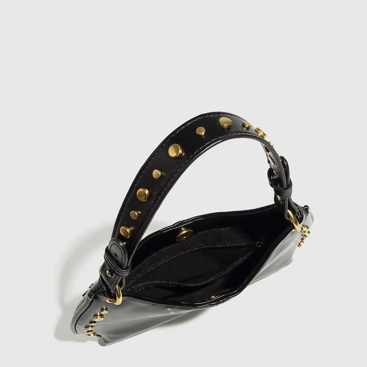 

Street Punk Rivet Adjustable Single Shoulder Women's Crossbody Saddle Bags Women's Bag