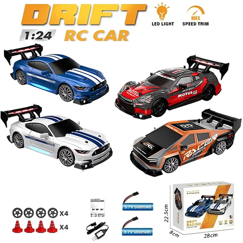 

Drift RC Car 4WD 1:24 2.4G Высокоскоростной автомобиль с подсветкой Игрушечный автомобиль с дистанционным управлением GTR Модель AE86 Автомобиль RC Гоночный автомобиль Игрушка для детей Подарок