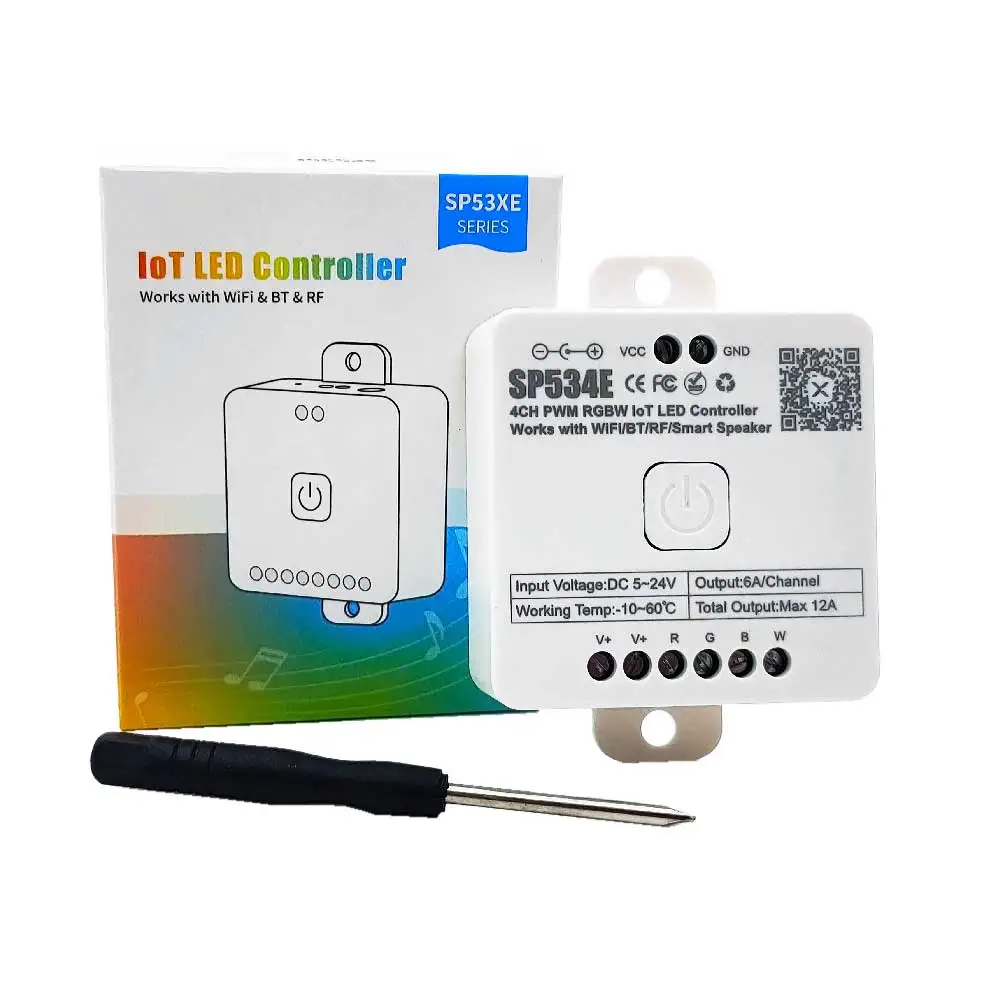 SP533E SP534E SP535E PWM RGB RGBW RGBCCT APP WIFI Addressable LED Controller SK6812 IoT BT Alexa Google Home Dimmer RB3/RC3