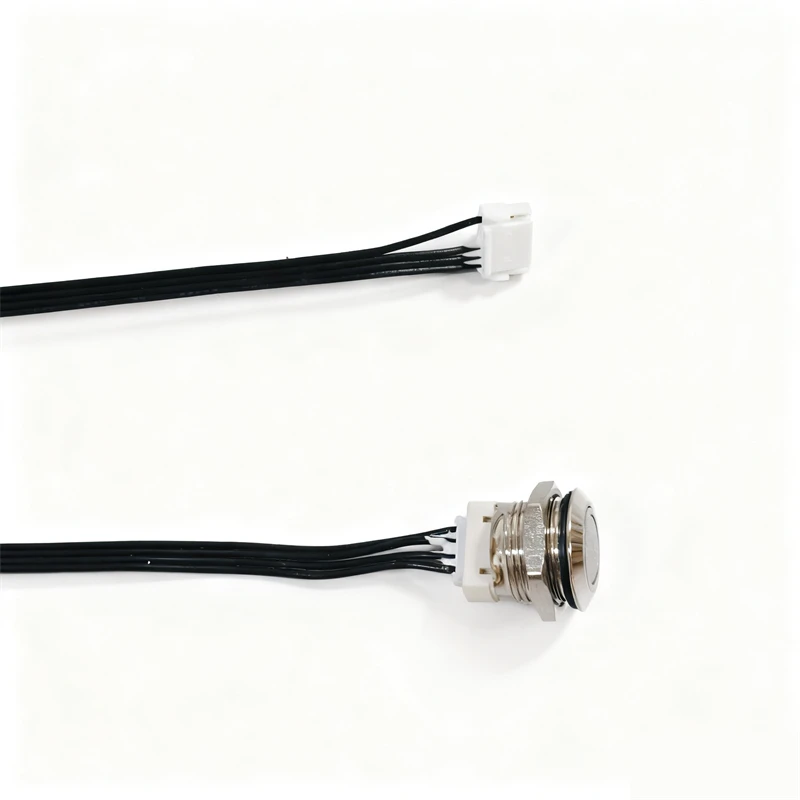 JIKONG BMS Switch-Wire 50cm Length with On/Off Metal Push Button Momentary Push Mini Round-Switch Power Push Button