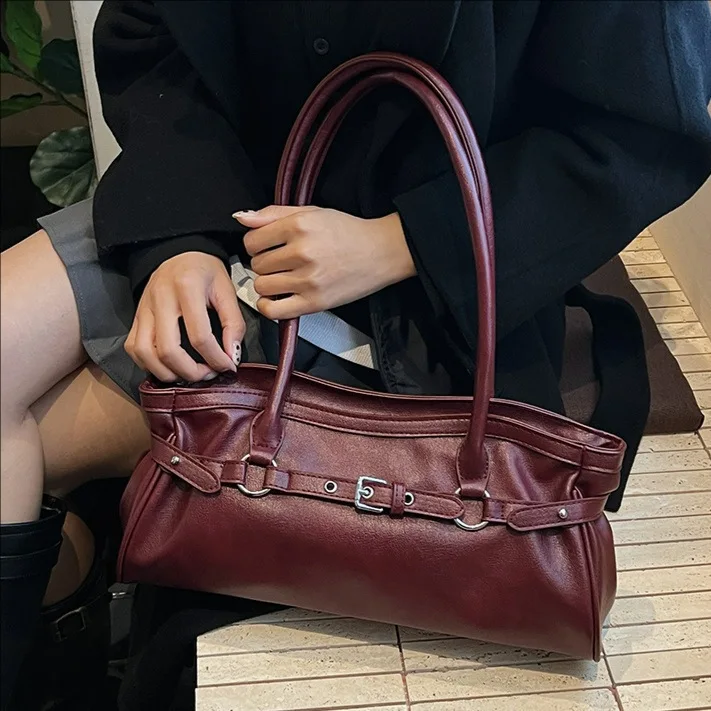 

Сумка подмышки из мягкой кожи 2025 года, просторная женская сумка через плечо, роскошная пригородная сумка, шикарная сумка через плечо «день-ночь», текстурированная