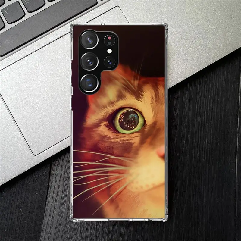 Stray Cat Game Soft Silicone Phone Case For Samsung Galaxy S24 S23 S22 Ultra S21 S20 FE S10 Plus S10E S9 S8 + Cover Capa