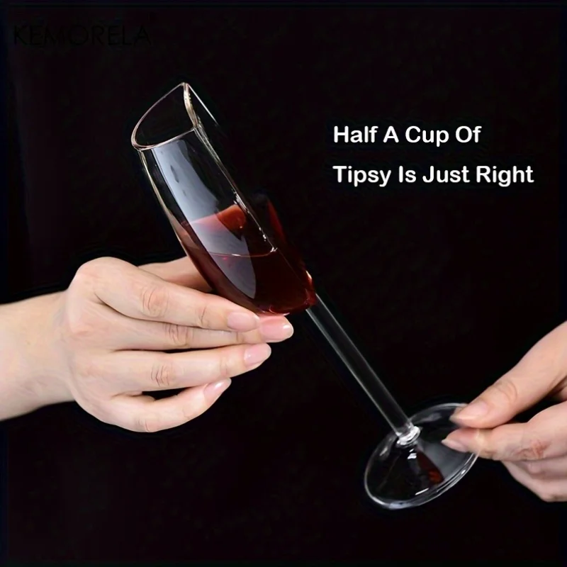 1/2PCS Novelty Wine Glass Set European Style Half Red Wine And Champagne Glasses High Quality Glass Suitable for Home Gathering