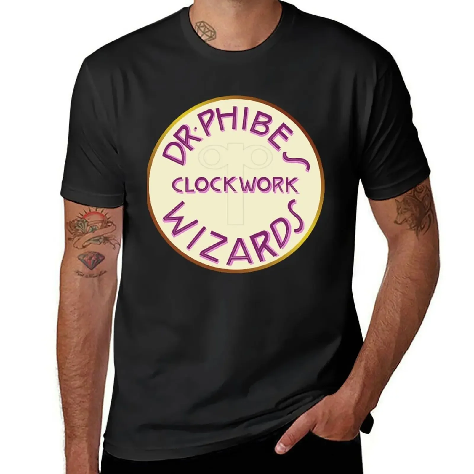 

Music Vintage Retro Dr. Phibes Clockwork Wizards Vintage Photograp T-Shirt cute tops sweat customs men workout shirt