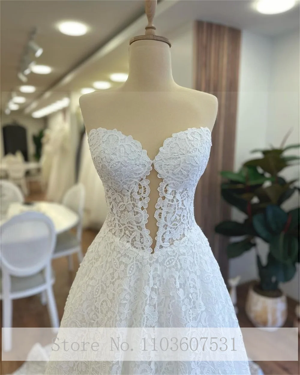 Abito da sposa in pizzo con applicazioni senza spalline radiante fuori dallo Shoudler a-line abito da sposa senza schienale con abito da corte de mariée