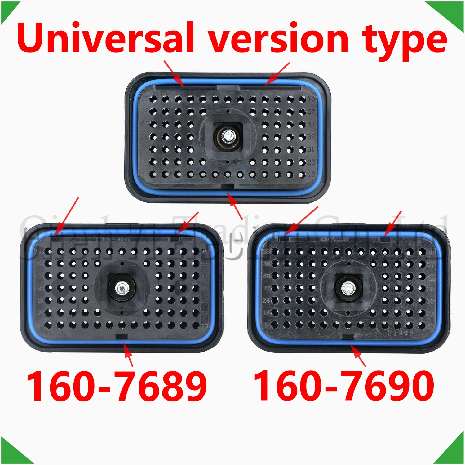 70 Pin Connector computer board ECU harness plug 160-7689 160-7690 For Excavator E325 E330 E345 573D 325D 324D 329D 336D 330D