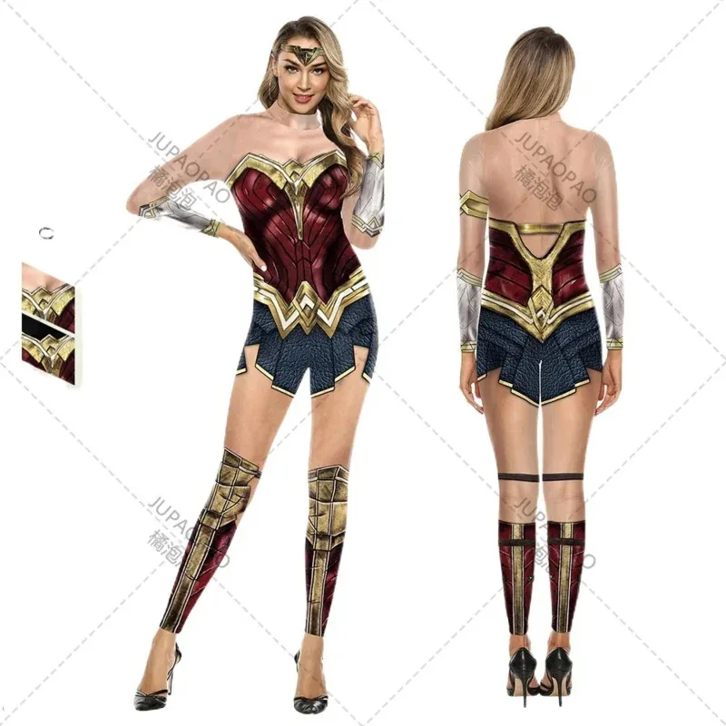 

Wonder Is Magic Woman Movie Pattern 3D Print Сексуальные боди Женский комбинезон для косплея с длинными рукавами YY6580b; 4.f'7;j,3'