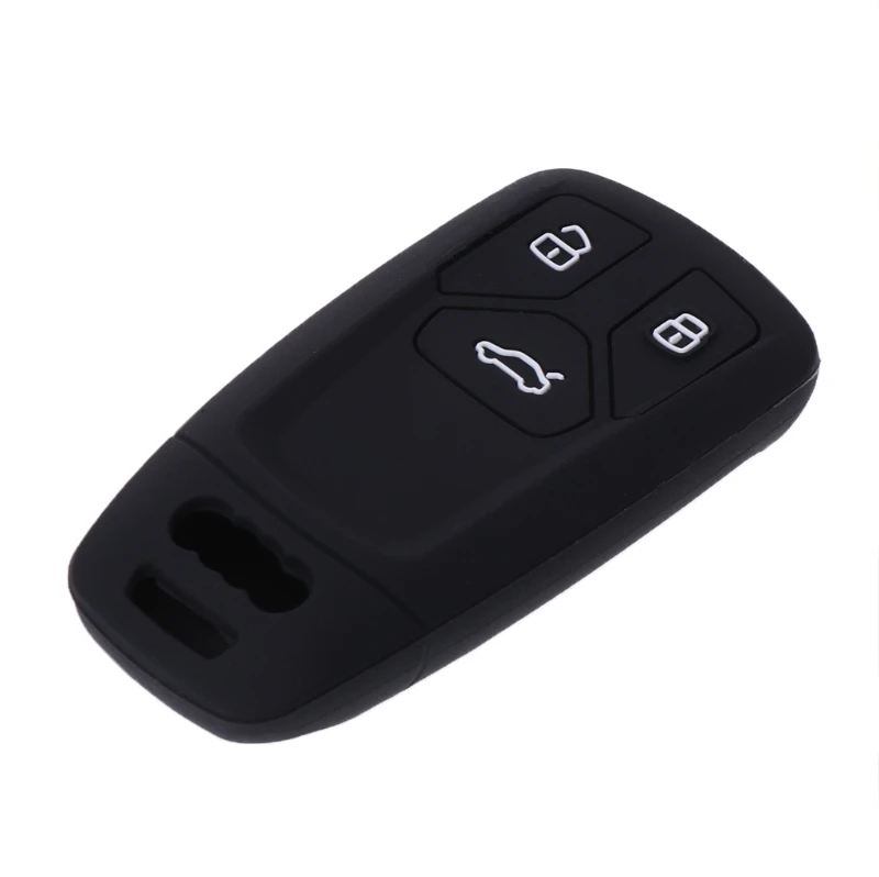 Silicone Car Key Fob Case Cover For Audi A4 A4L 8 S 2017 2016 Allroad Q5 Q7 TT TTS B9