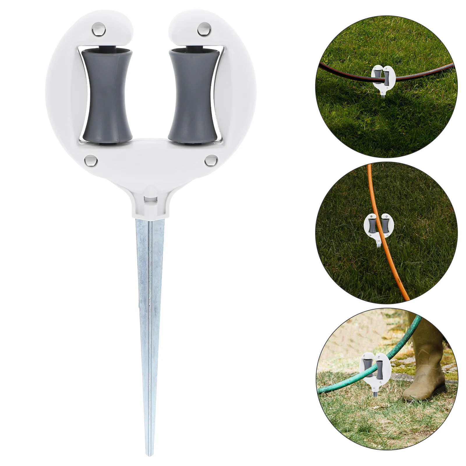 

Heavy Duty Garden Hose Guide Spike Metal Water-Saving Lawn Support Stake Durable Outdoor Hose Holder Flower Beds Watering Tool