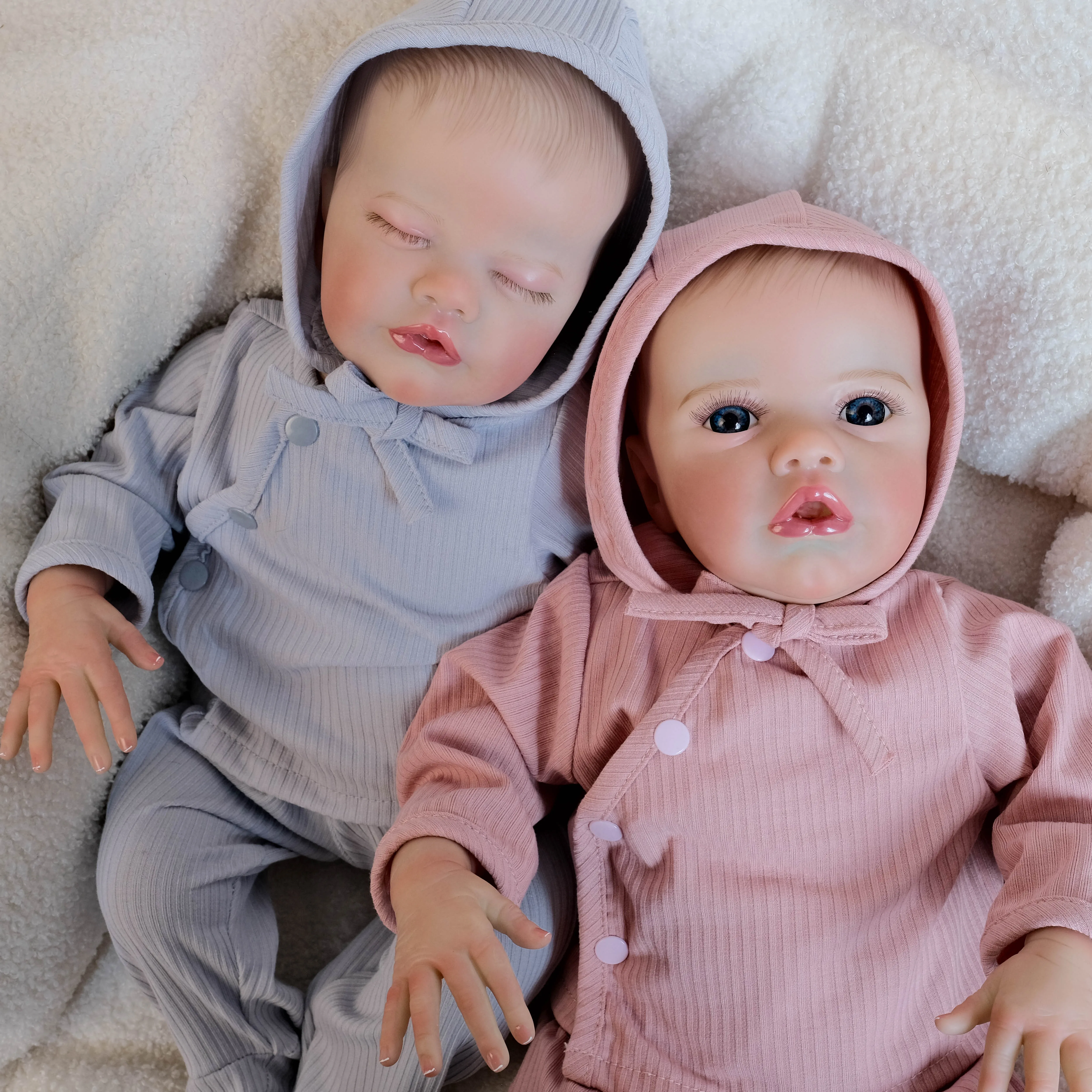 NPK Boneca Reborn Primrose de 19 polegadas - Boneca fofa pintada pronta para dormir e acordar com toque macio realista para colecionadores