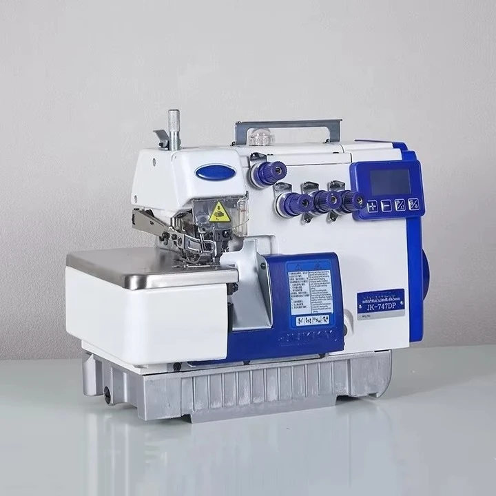 New Model JK747DP Industrial Direct Drive Overlock Stitch Automatic Sewing Machine Maquina De Costura Directa for Fabric