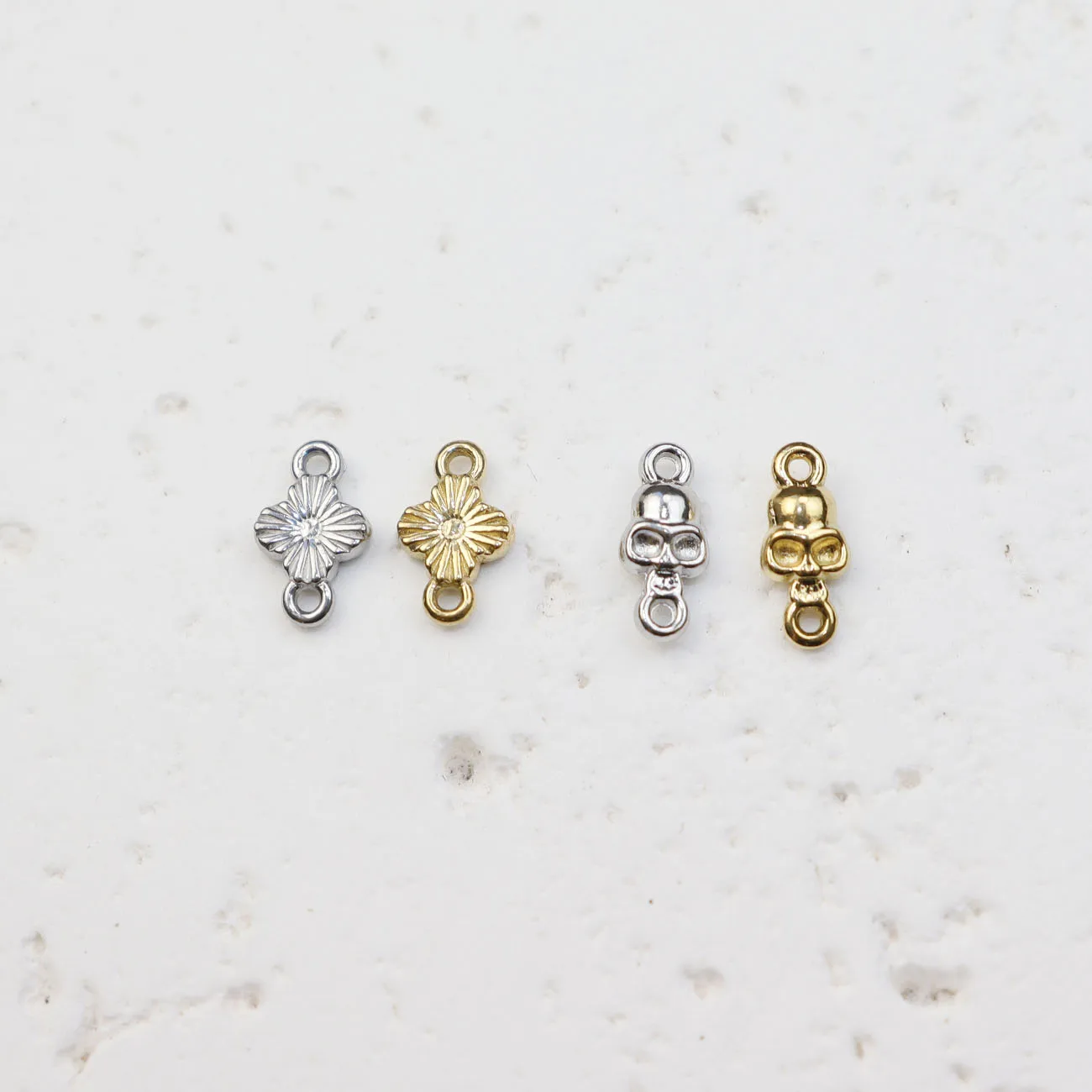 10pcs Stainless Steel Fashion Jewelry Accessory Chain Connector Charms DIY Handcraft Vacuum Plate Waterproof Antiallergic