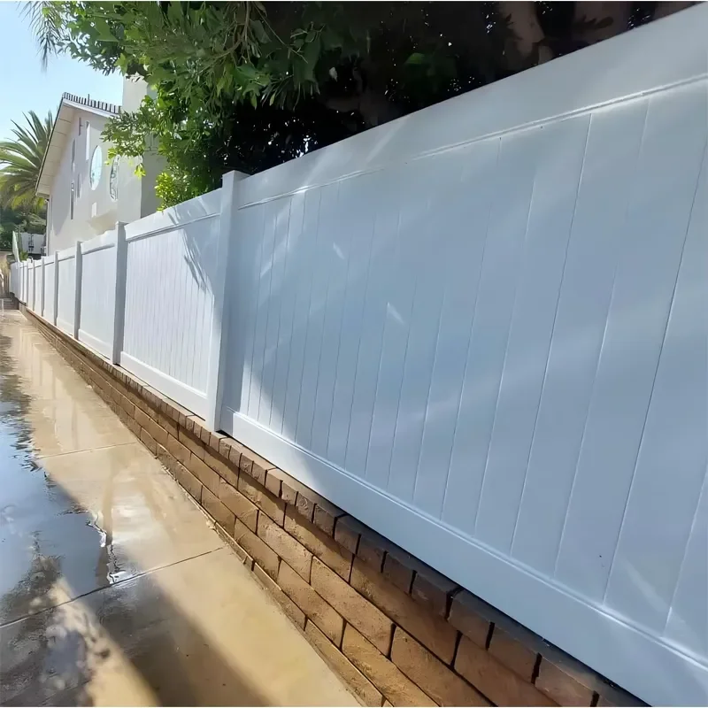 Cheap Security White Plastic Privacy Fence Panels Garden Pvc Vinyl Fence