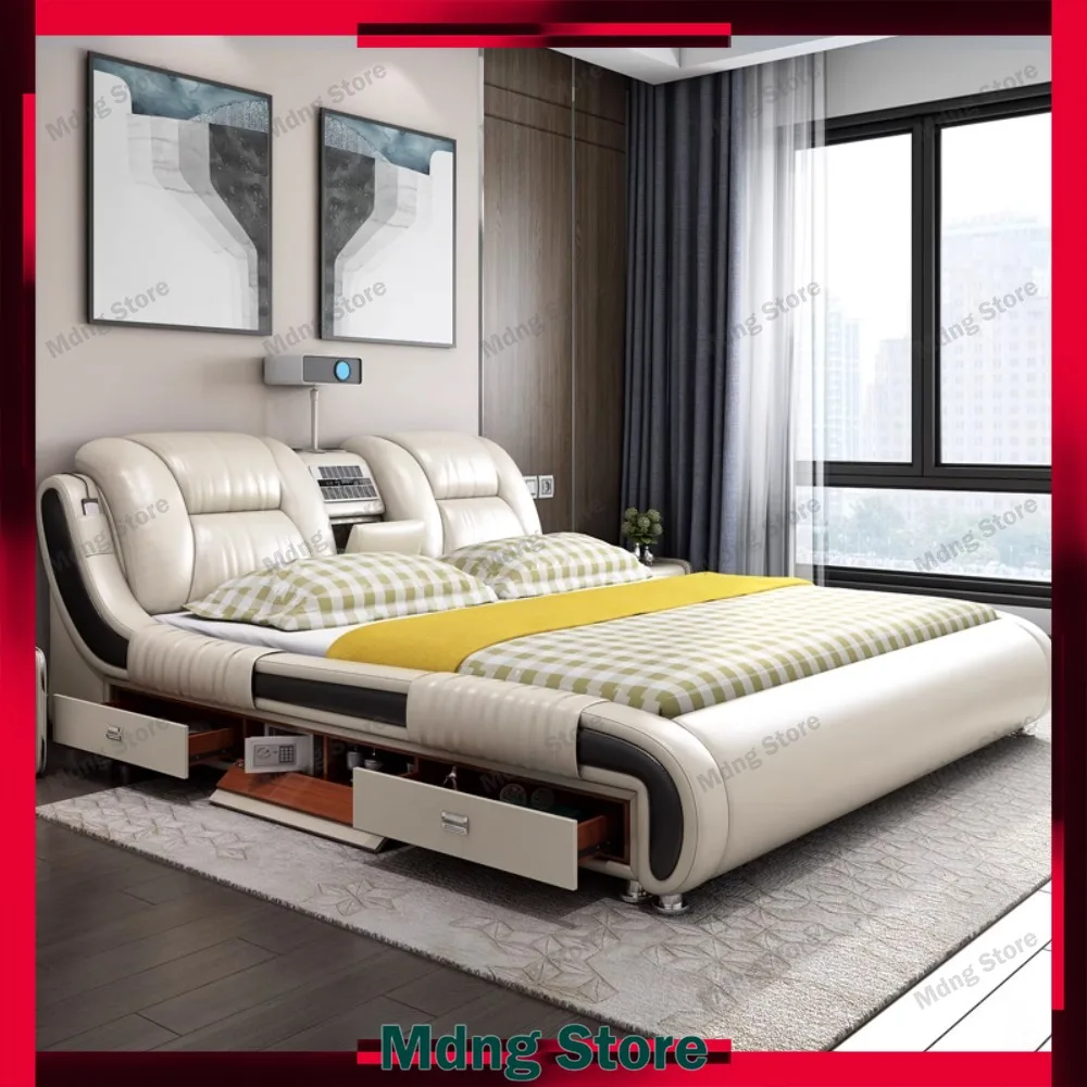 

Double Waterproof Bed Massager Multifunctional King Size Floor Beds Smart Bedroom Muebles Para Dormitorio Furniture Accessories