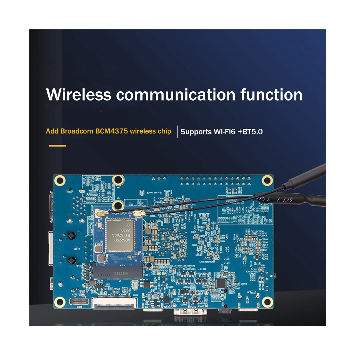 For Orange Pi 5 Development Board Wi-Fi6+BT5.0 Module RK3588S 8 Core 64 Bit Processor Development Board Module