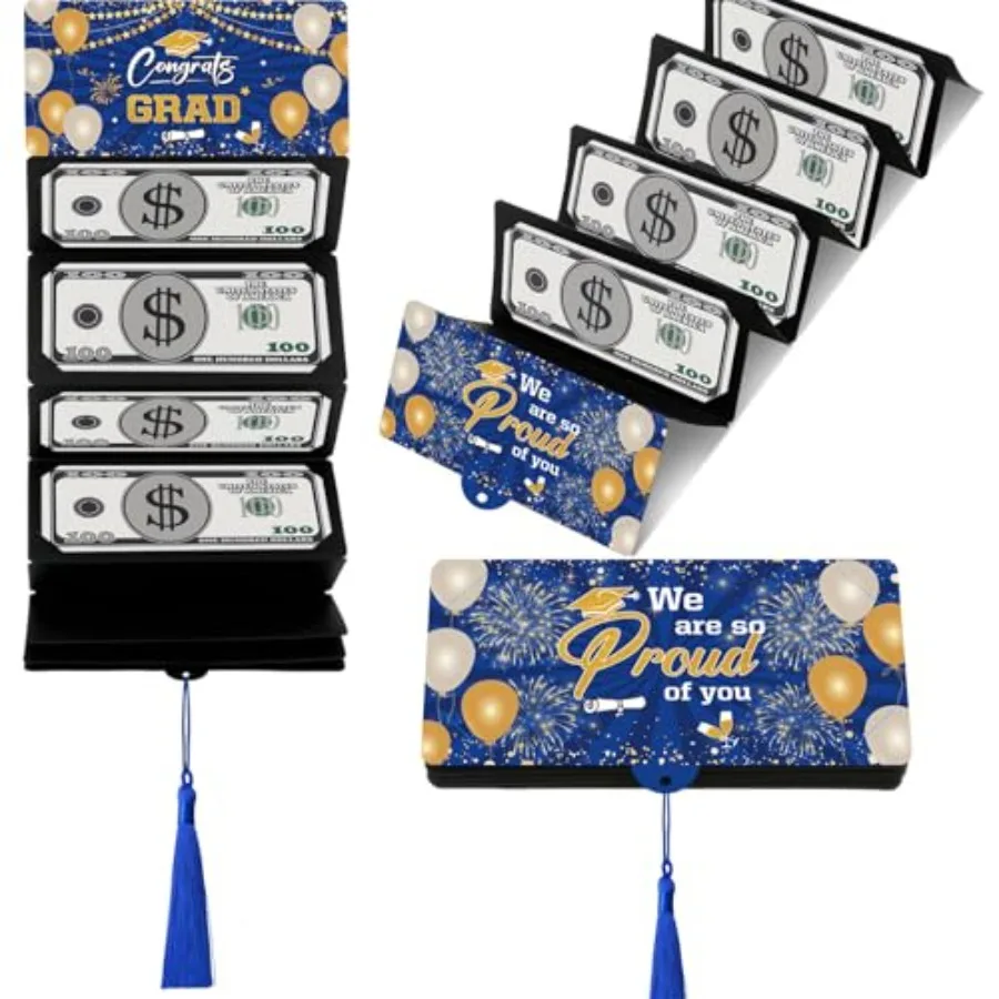 Graduation Money Holder 2025 with 10 Slots Surprise Congrat Grad Money Envelopes for Cash Gifts College Middle High School Grad