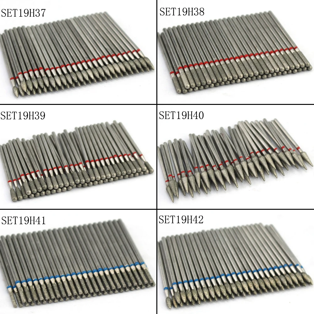 50 sztuk/opakowanie Frez diamentowy do paznokci Zestaw do czyszczenia skórek Elektryczny frez do manicure Akcesoria do usuwania martwego naskórka