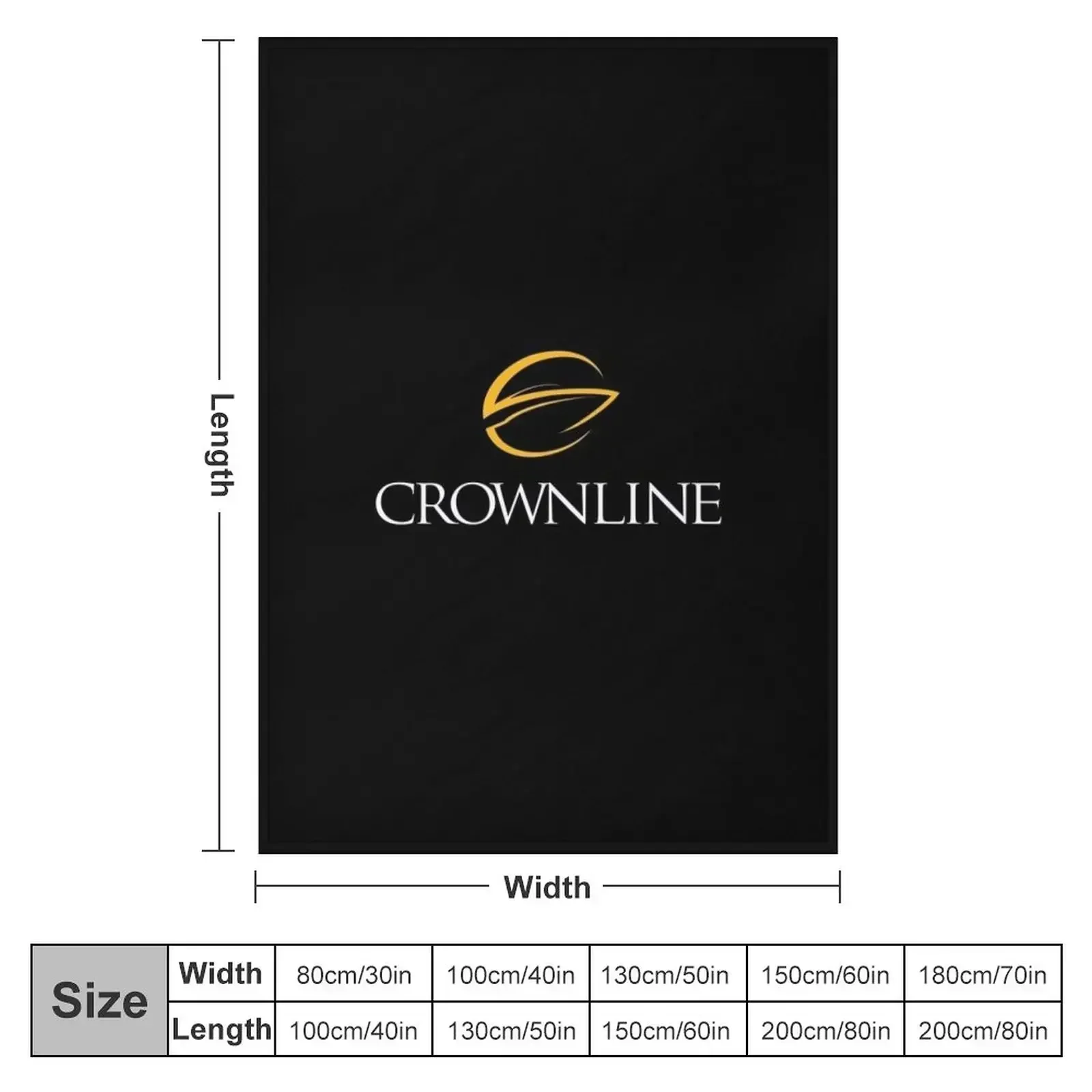 Crownline Boats Logo Throw Blanket Furry Winter beds blankets and throws Thermal Blankets