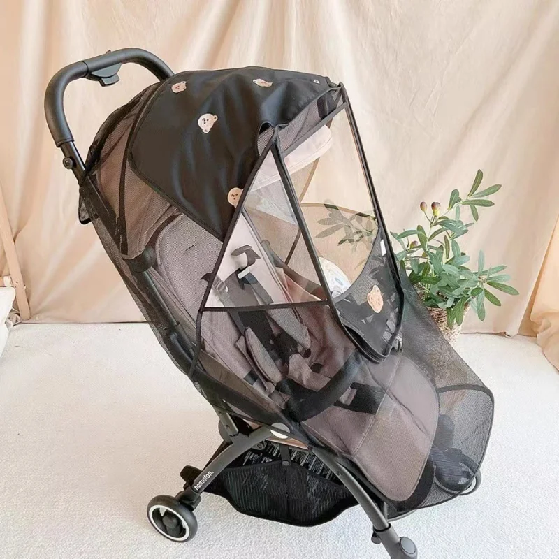 

Korean Bear Infantile Mosquito Net Baby Anti-Mosquito Net Child Sun-Proof Yarn Cover Trolley Anti Mosquito