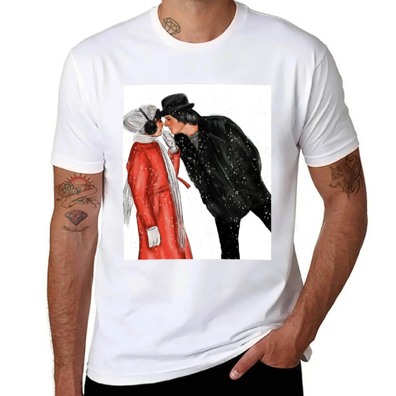 Sylvester Stallone and Talia Shire T-Shirt Man t-shirt blanks anime clothes mens workout shirts