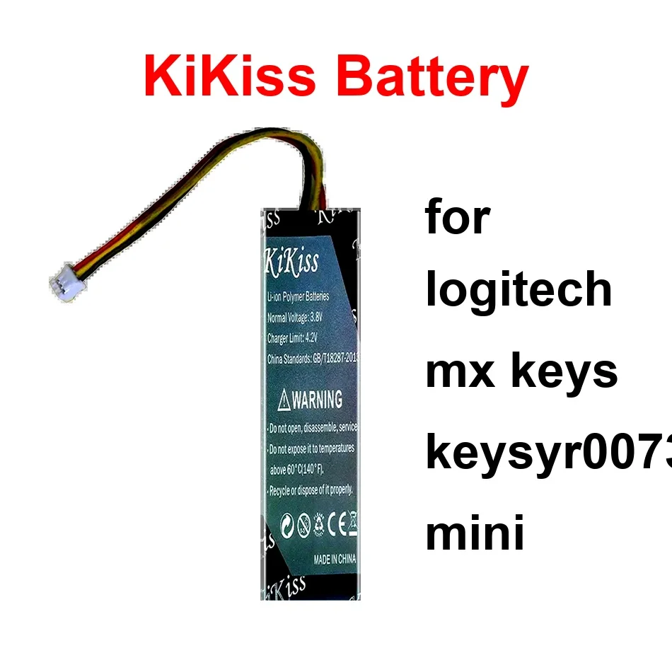 

533-0001422 Contact Head 533-000177 533-0001421 1700-2100Mah For Logitech MX Keys KEYSYR0073 Mini Battery