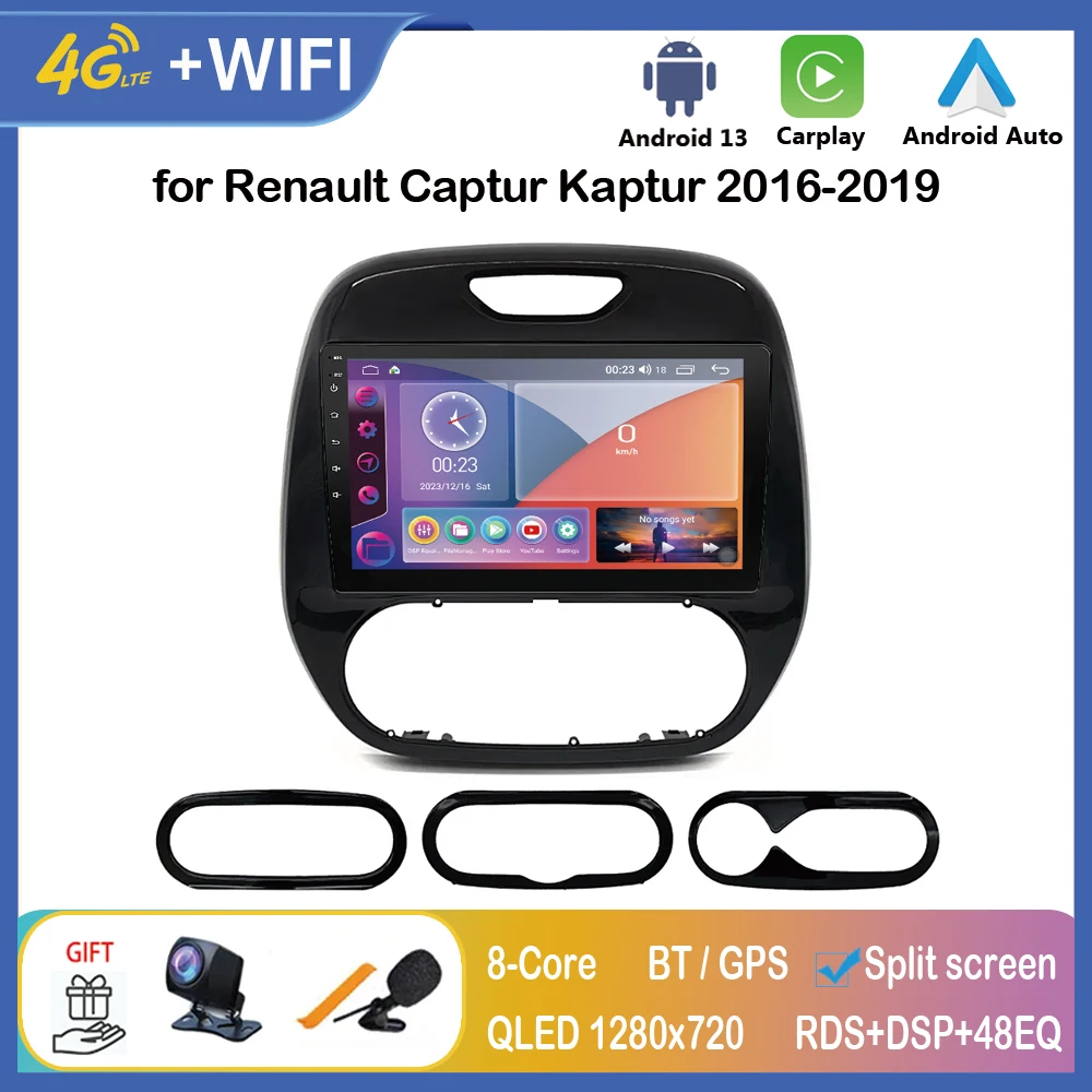 

Автомагнитола для Renault Captur Kaptur 2016-2019 Carplay Android Auto 2 Din мультимедийный плеер Авторадио Навигация стерео головное устройство