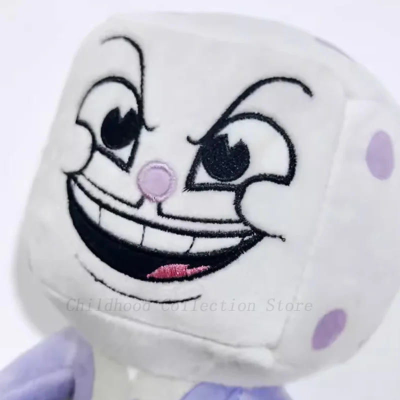 Kawaii Cuphead King Dice Stuffed Plush Toys Collection Model Anime Accompanying King Dice Dolls Collection Model Halloween Gifts