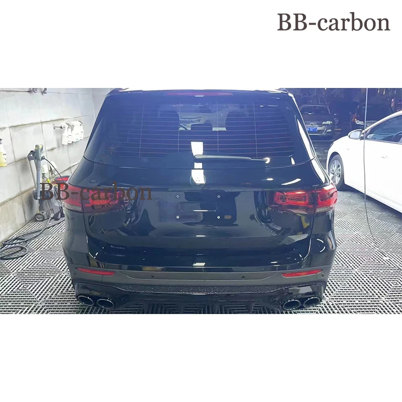 For Mercedes-benz GLB Class X247 To GLB35 Amg Style Quality PU Meterial Car Body Kit Rear Bumper Assembly Tail Throat