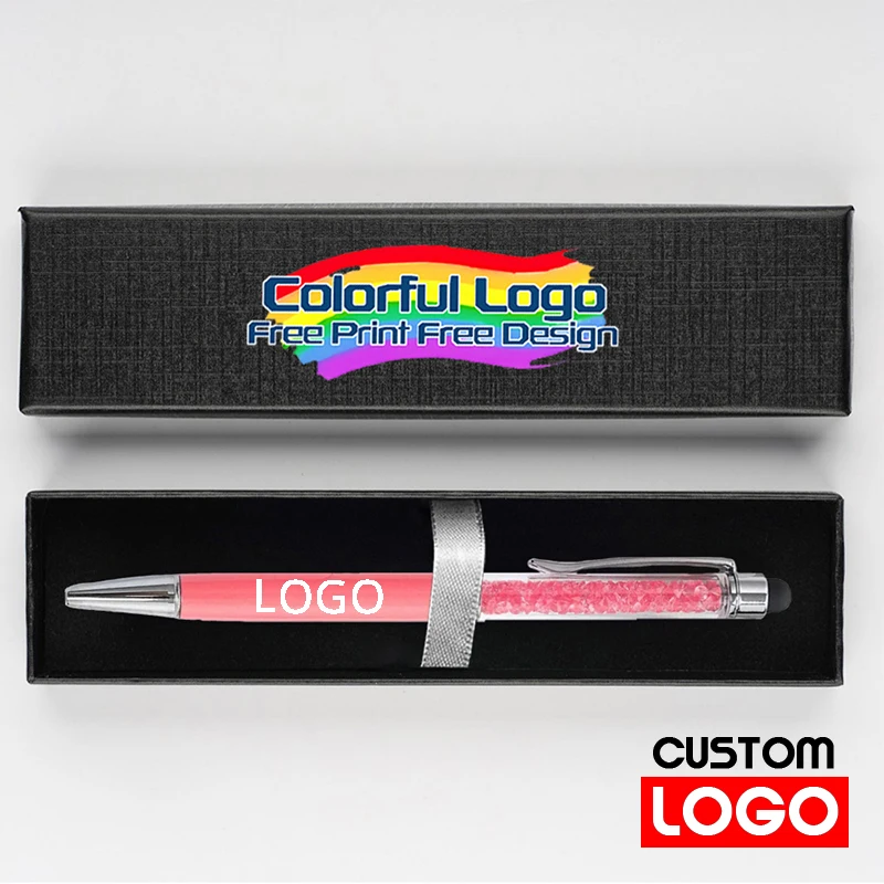 

Free Customization Ballpoint Pen Box Set LOGO Printing Box Gift Text Engraving Metal Pen Business Office Writing Stationery