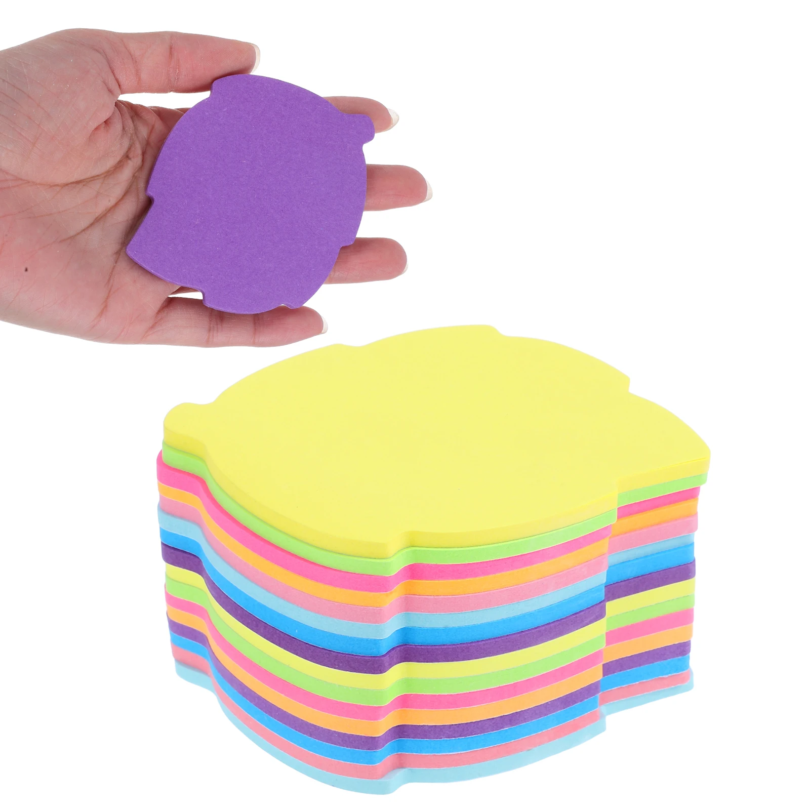 

16pcs Leaf-Shaped Colorful Strong Adhesion Writing Pads For School Office Home Self-Stick Memo Scratch Pads Cute