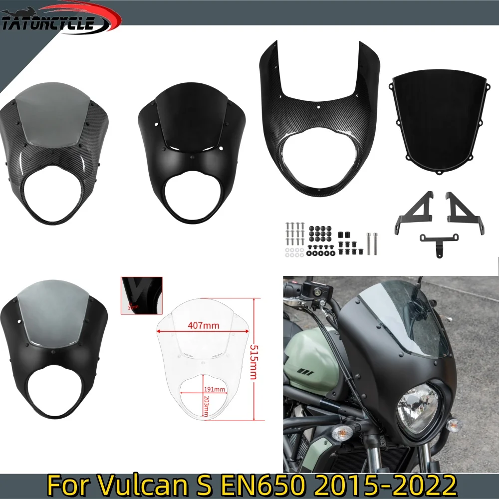 For Kawasaki Vulcan S EN650 Head Light Mask Headlight Fairing Front Fork Mount Kits VN650 2015-2023 2021 Motorcycle Accessories