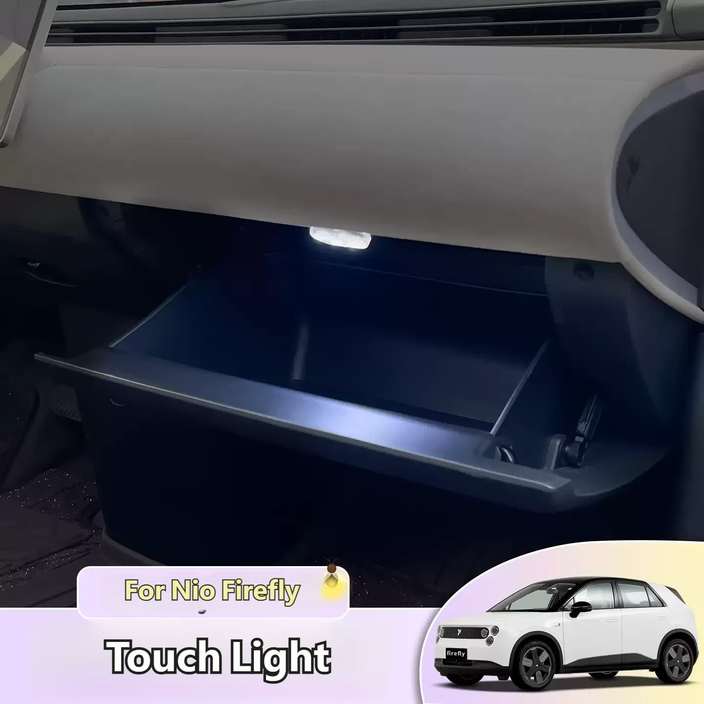 For Nio Firefly Wireless Inductive Car Interior Atmosphere Lights Charging Ambient Lighting for Car Modification
