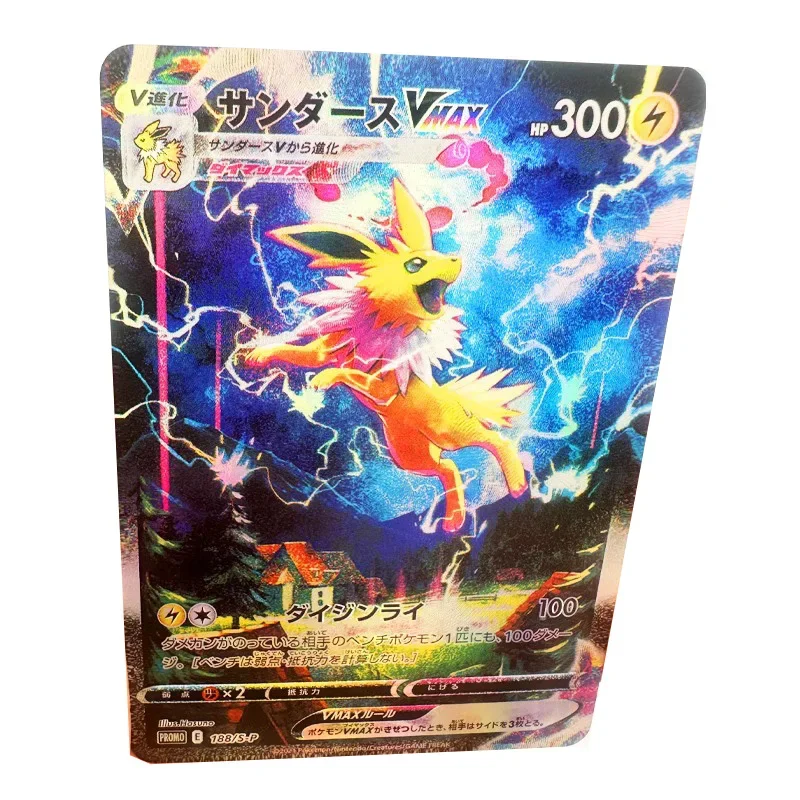 1Pcs/set Pokemon Flash Cards Pokémon Simisear Lumineon Flareon Jolteon Vaporeon Eevee Game Collection Cards Toy Birthday Gifts