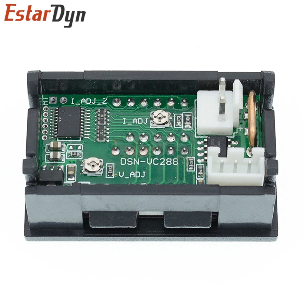 Estardyn DC 0-100V 10A 2in1 Digital Voltmeter Ammeter 0.28in Mini LED Panel Meter Red Blue Display