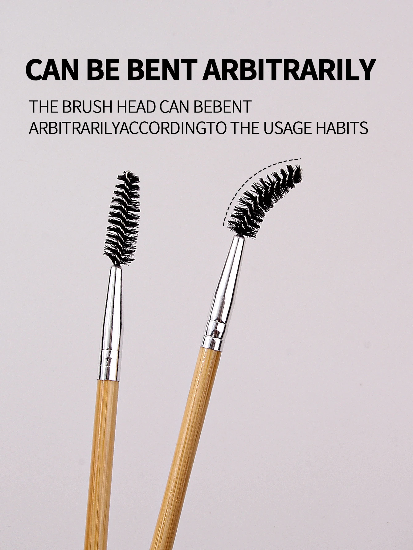 قطعتان من فرشاة مكياج متعددة الوظائف، فرشاة رموش برأسين، فرشاة ظلال عيون، شعيرات صناعية، أداة مكياج عيون سهلة الاستخدام