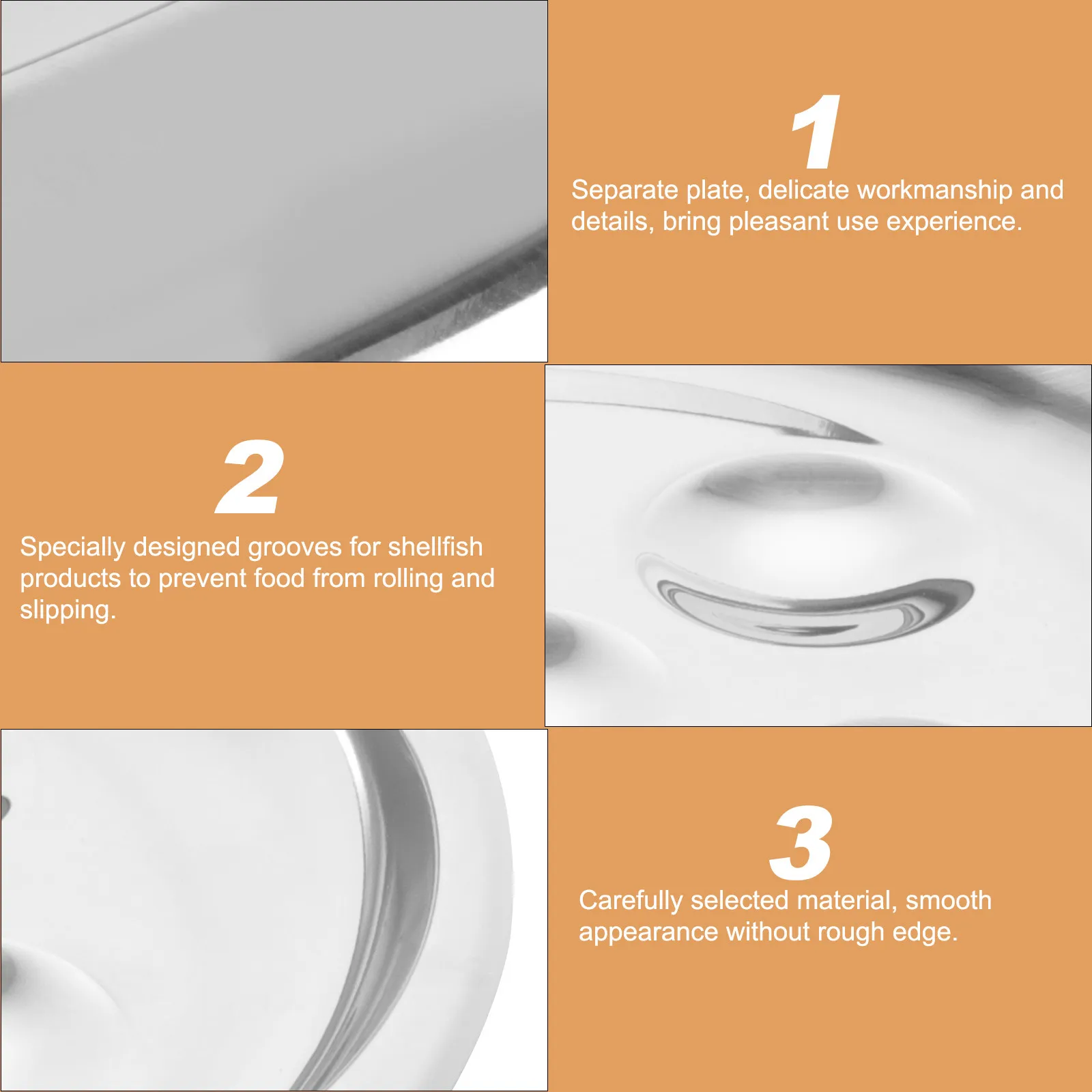 

1Pcs Premium Escargot Plate Stainless Steel Snail Dish Non-Rust One-Piece Design Ideal for French Meal Baking Serving Dish