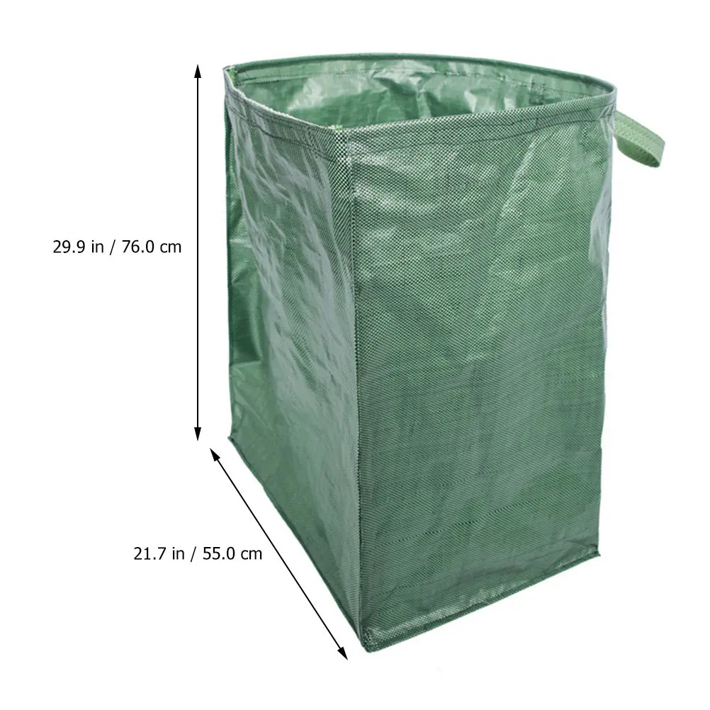 1Pcs Garden Waste Bag Pe Material Foldable Yard Lawn Leaves Collector Large Capacity Handle Design for Camping Beach