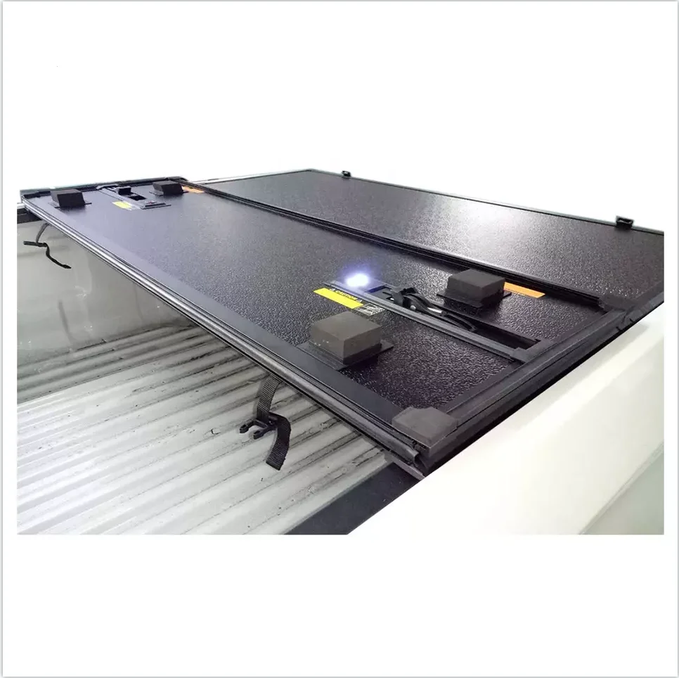 

Hot sale Aluminum alloy Tri fold tonneau covers for pickup truck bed cover hilux f150 tacoma