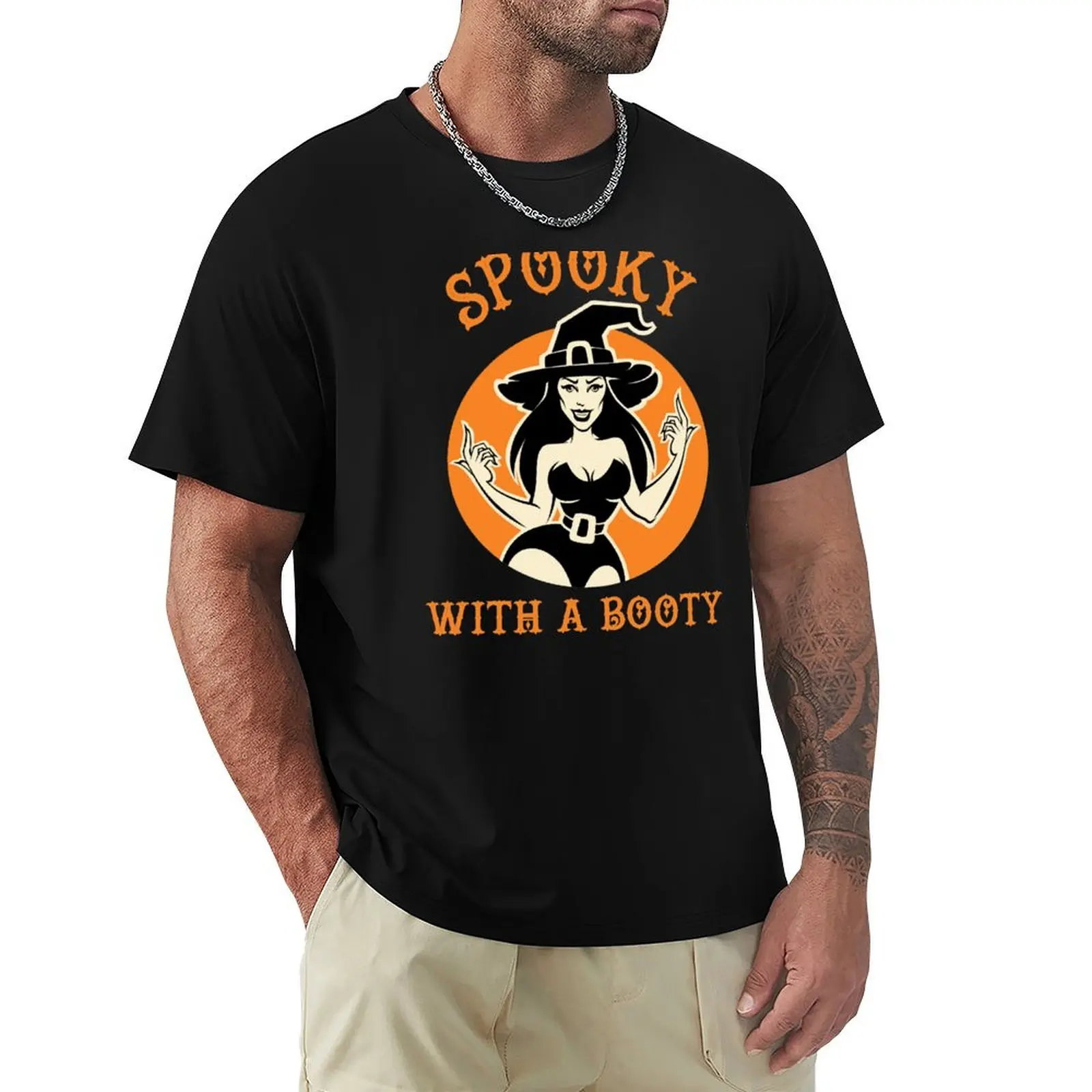 Spooky With A Booty Halloween 2020 T-Shirt Work Outdoor Short Sleeve Tee