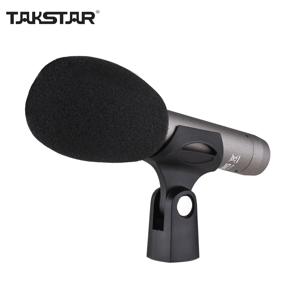 TAKSTAR CM-60 Professional Condenser Microphone XLR Cardioid Mic 48V Phantom Power Supply for Studio Recording Broadcasting Mic