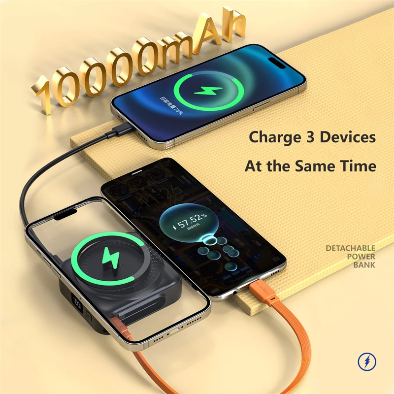 20000 мАч Power Bank Магнитное беспроводное 22,5 Вт USB C PD Быстрое зарядное устройство Powerbank для Magsafe iPhone 17 16 15 Samsung Xiaomi Poverbank