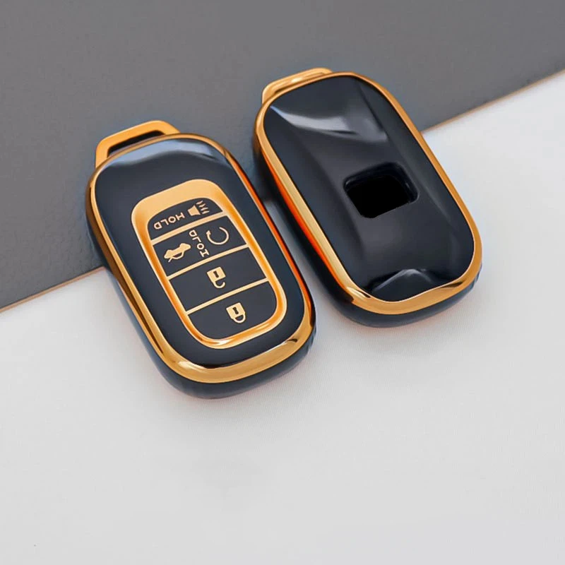 For Honda Accord Civic HR-V CR-V Pilot Sport SI EX EX-L, Soft TPU Car Remote Key Fob Protective Cover Case Shell, Keyless Entry