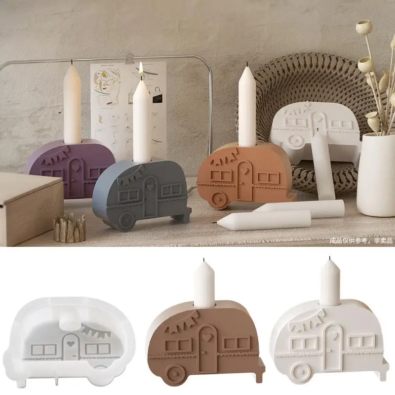 

DIY Car Shape Candle Holder Resin Mold Aroma Candle Base Silicone Mold Home Decoration