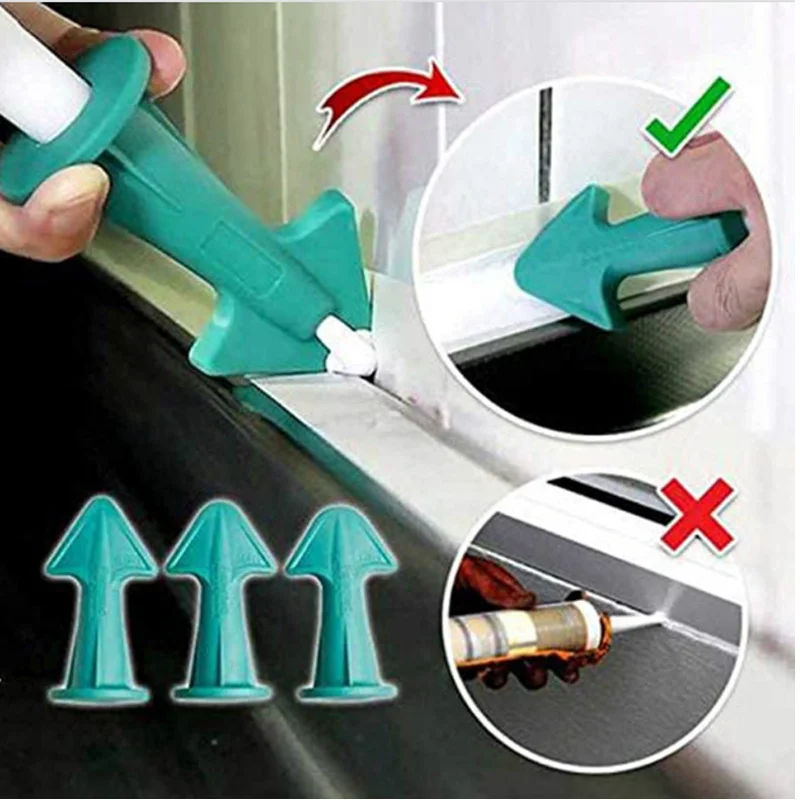 5 buah Caulking Nozzle aplikator alat Finishing Spatula lem plastik sekop ubin bata sendi lantai silikon Remover Grout Kit