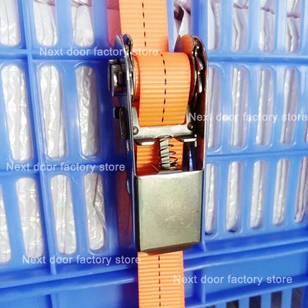 2er-Pack 3-Meter-Fracht-Ratschengurt mit Edelstahl-Schnalle für PKW, LKW, verstellbare, robuste Schnürung für Gepäcktaschen – Detail 9