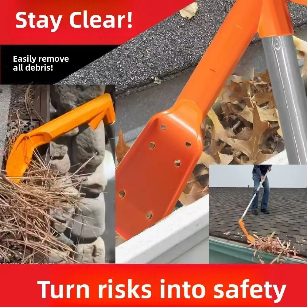 Long Handle Pipe Cleaners Tool Ergonomic Abrasion Resistance Gutter Cleaning Tool Easy to Use Thicken