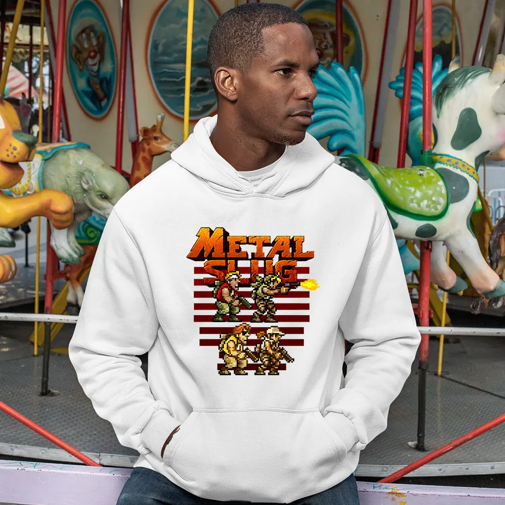 Metal Slug Metal Slug Pixel Fan pixel art arcade game retro video games Men clothing streetwear hoodie graphic hoodies for men