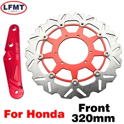 320MM Motocross Rotor Disk Front Floating Brake 260MM Disc Brake Caliper Bracket For Honda CR CRF 125 250 450 R E RX 2004-2023