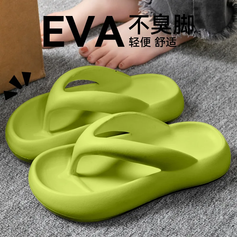 New Soft Slippers Women Men Couple 2026 Summer EVA Sole Travel Flip Flops Sandals Woman Non-Slip Outside Home Shoes M-88 view 4