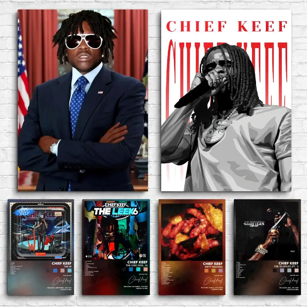 Rapper Album C-Chief K-Keef Framed Wall Painting Ready to Hang Canvas Poster for Bedroom Living Room Hallway Home Decor Gift